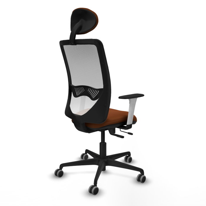 PIQUERAS Y CRESPO Silla de oficina Zulema con mecanismo Sincro/Traslack, Marrón y Blanco PIQUERAS Y CRESPO Silla de oficina Zulema con mecanismo Sincro/Traslack, Marrón y Blanco