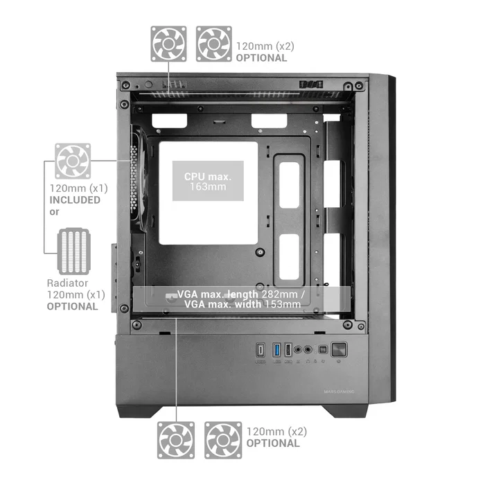 Mars gaming MC-VECTOR MicroATX Negra