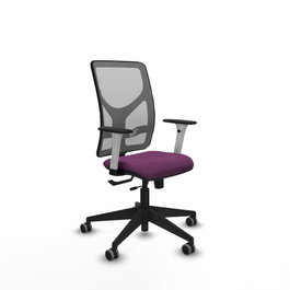 PIQUERAS Y CRESPO Silla de oficina Motilla con mecanismo Sincro/Traslack, Morado y Gris