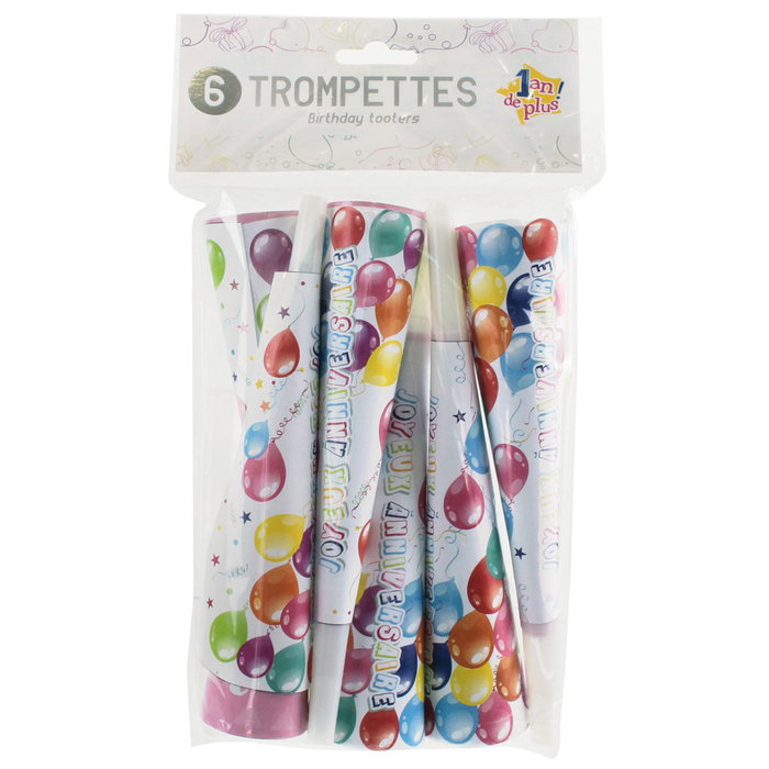 Party Time Juego De 6 Trompetas Fiesta Party Time Juego De 6 Trompetas Fiesta