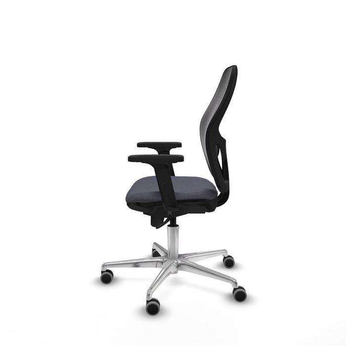 PIQUERAS Y CRESPO Silla de oficina Jorquera con mecanismo Sincro, Gris oscuro y Negro