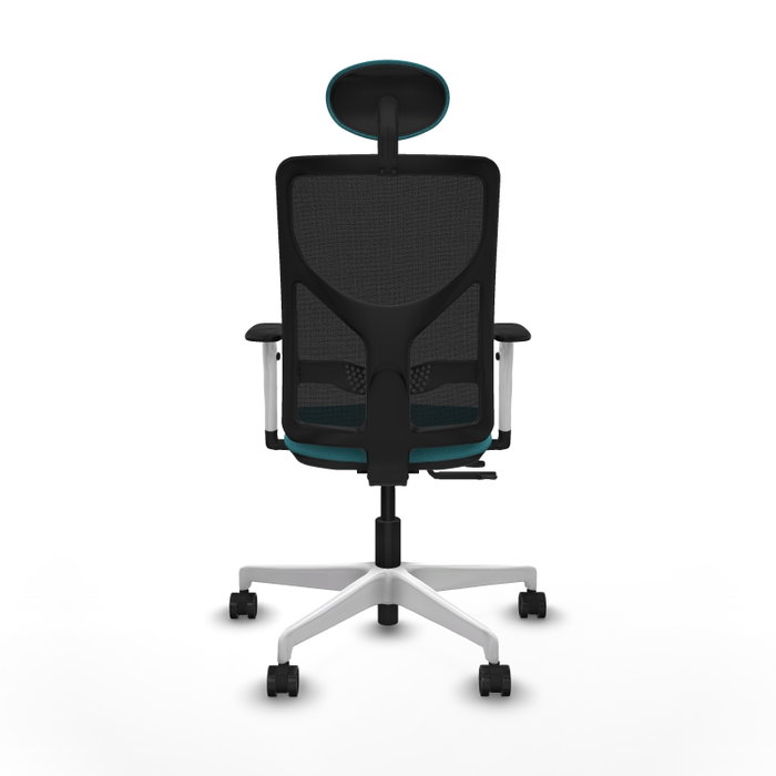 PIQUERAS Y CRESPO Silla de oficina Motilla con mecanismo Sincro/Traslack, Turquesa y Negro