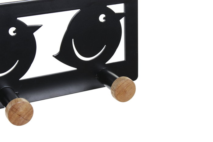 DKD Home Decor Perchero Basicos Negro Blanco Metal y MDF 28.5 x 9.5 x 16 cm (2 Unidades) DKD Home Decor Perchero Basicos Negro Blanco Metal y MDF 28.5 x 9.5 x 16 cm (2 Unidades)