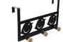 DKD Home Decor Perchero Basicos Negro Blanco Metal y MDF 28.5 x 9.5 x 16 cm (2 Unidades)