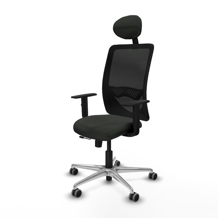 PIQUERAS Y CRESPO Silla de oficina Zulema con mecanismo Sincro/Traslack, Negro