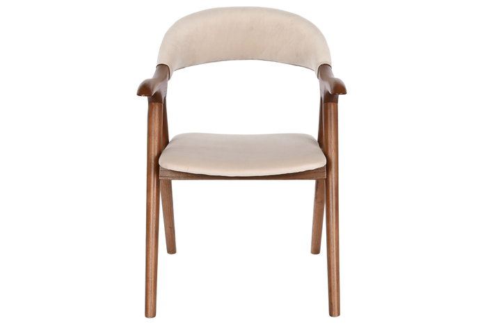 DKD Home Decor Silla Horeca 54 x 81 x 56 cm (2 Unidades) Marron Oscuro Beige