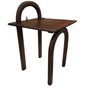 DKD Home Decor Mesita Auxiliar Urban, Marrón, 40 cm Ancho x 60 cm Alto x 40 cm Largo, con Estantería, Desmontable