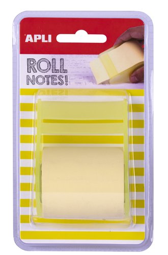 Notas Adhesivas Apli Rollo De 8 M X 50 Mm Amarillo Pastel Notas Adhesivas Apli Rollo De 8 M X 50 Mm Amarillo Pastel