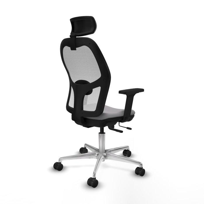 PIQUERAS Y CRESPO Silla de oficina Jorquera con mecanismo Sincro/Traslack, Gris y Blanco