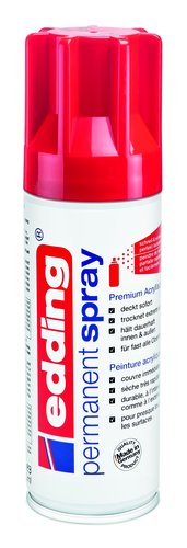EDDING Pintura Acrílica Permanent Spray 200 ml Rojo Tráfico Brillo EDDING Pintura Acrílica Permanent Spray 200 ml Rojo Tráfico Brillo