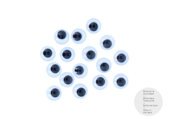 Innspiro Ojos móviles fosforescentes autoadhesivos 8mm, 40 unidades Innspiro Ojos móviles fosforescentes autoadhesivos 8mm, 40 unidades
