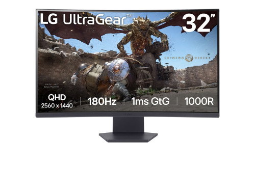 LG UltraGear 32GS60QC-B Monitor Gaming Curvo 32 pulg QHD 180Hz 1ms VA