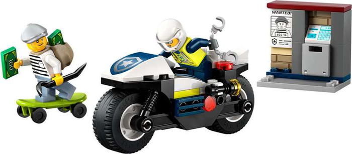 Lego City Police Juego de Construcción Persecución en Moto Policía 4 Años