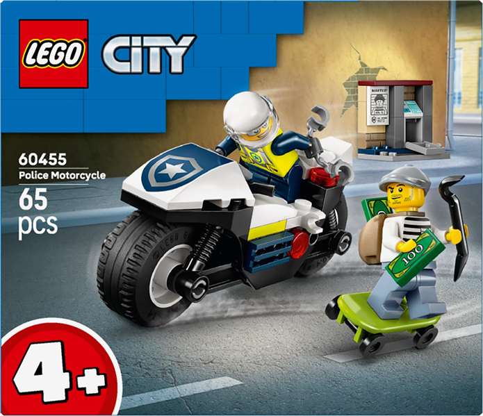 Lego City Police Juego de Construcción Persecución en Moto Policía 4 Años
