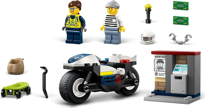 LEGO City Persecución en Moto de Policía 60455