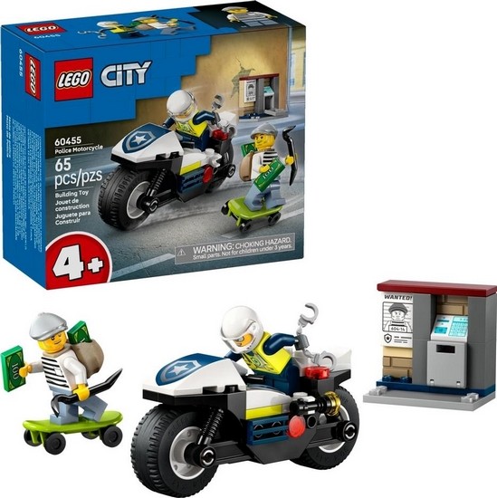 LEGO City Persecución en Moto de Policía 60455