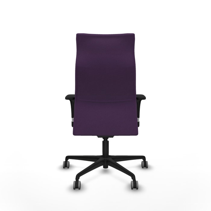 PIQUERAS Y CRESPO Sillón Albacete con Mecanismo Sincro, Tela Morada, Brazos 1D y Ruedas 65 mm