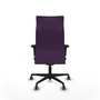 PIQUERAS Y CRESPO Sillón Albacete con Mecanismo Sincro, Tela Morada, Brazos 1D y Ruedas 65 mm