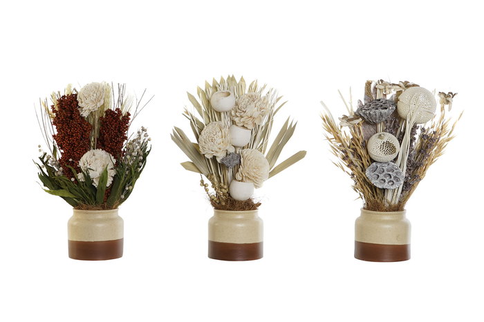 DKD Home Decor Planta Multicolor Blanco 25 x 35 x 14 cm (9 Unidades) DKD Home Decor Planta Multicolor Blanco 25 x 35 x 14 cm (9 Unidades)