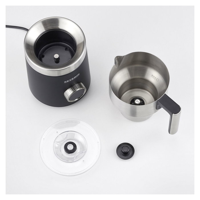 Severin Spuma 700 Plus Espumador y Calentador de Leche Automático 500 W 0.7L Negro/Acero Inoxidable - SM3587