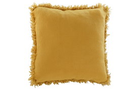 DKD Home Decor Cojin Urban Boucle 2c24 Mostaza 45 x 45 cm (2 Unidades)