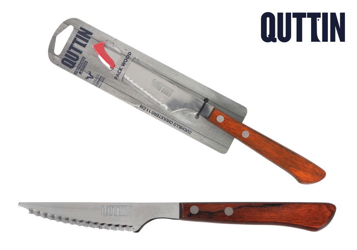 Quttin Cuchillo Chuletero 11 cm Packwood (36 Unidades) Quttin Cuchillo Chuletero 11 cm Packwood (36 Unidades)
