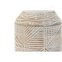 DKD Home Decor Jarrón Mango 15x15x38 Blanco y Natural