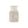 DKD Home Decor Jarrón Mango 15x15x38 Blanco y Natural