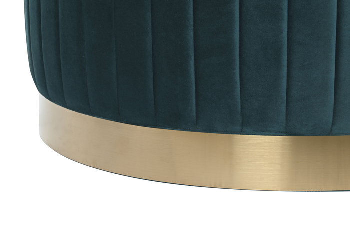 DKD Home Decor Set de 3 Reposapiés de Poliéster y Metal DKD Home Decor Set de 3 Reposapiés de Poliéster y Metal