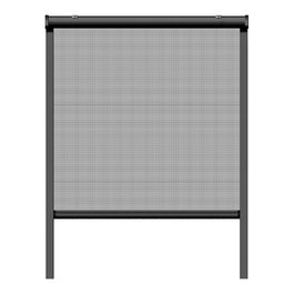 Schellenberg Mosquitera Enrollable 160 x 160 cm Color Antracita, Kit Completo con Malla Fibra de Vidrio y Guías Cepillo para Ventana