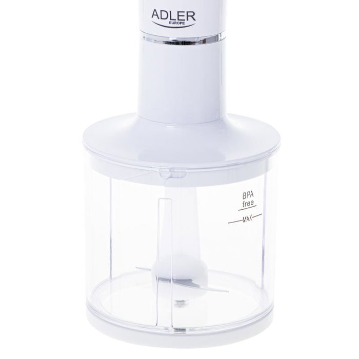 ADLER Batidora de Mano 800W con Accesorios - Picadora, Levantaclaras y Vaso Medidor