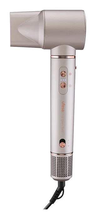 Ufesa Pro Glam Twist Secador Moldeador 1400 W con 6 Accesorios, Motor BLDC, Sistema Coanda, Oro Rosa