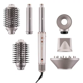 Ufesa Pro Glam Twist Secador Moldeador 1400 W con 6 Accesorios, Motor BLDC, Sistema Coanda, Oro Rosa
