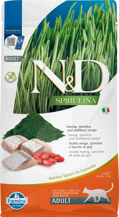 Farmina N&D Cat Spirulina Aranque Pienso para Gatos 1,5 kg Farmina N&D Cat Spirulina Aranque Pienso para Gatos 1,5 kg