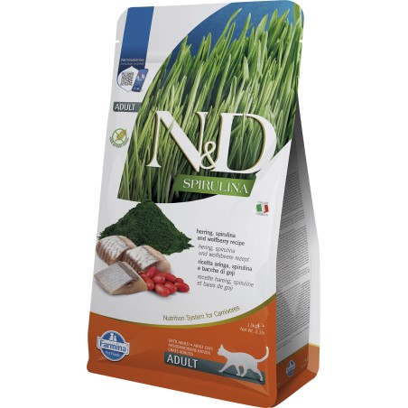 Farmina N&D Cat Spirulina Arenque 1,5 kg