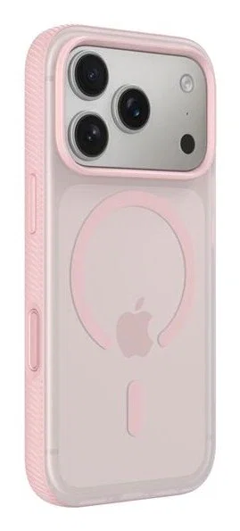 Belkin SheerForce Funda Compatible con MagSafe para Apple iPhone 17 Pro, Rosa, Resistente a Golpes y Caídas