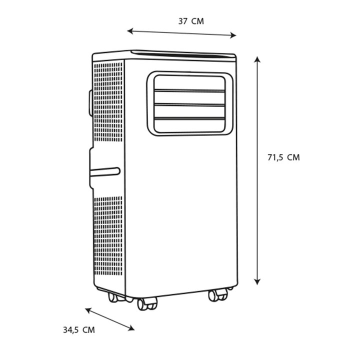 Mycu Aire acondicionado portátil 3 en 1, 12.000 BTU/h, 3.000 frigorías