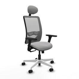 PIQUERAS Y CRESPO Silla de oficina Zulema con mecanismo Sincro, Gris