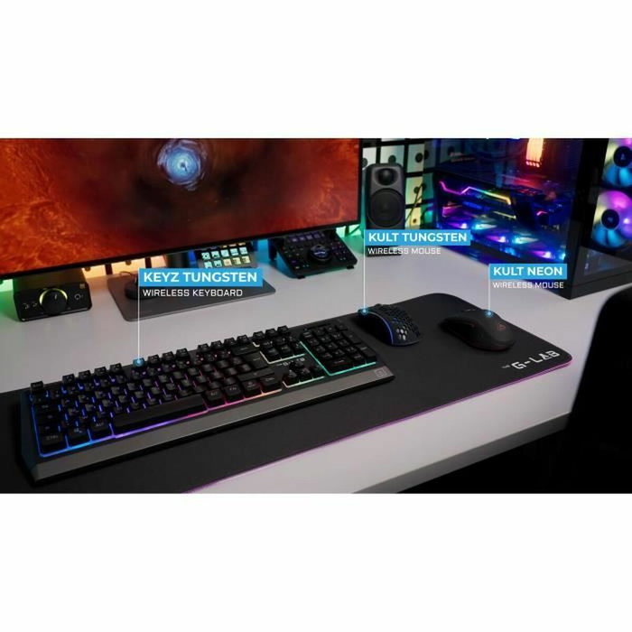The G-Lab KULT-KRYPTON Ratón inalámbrico para juegos - Negro The G-Lab KULT-KRYPTON Ratón inalámbrico para juegos - Negro