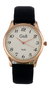 G&B TIME Reloj para Hombre de Piel Clásico, Marrón/Negro con Correa y Esfera en Oro Rosa