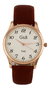 G&B TIME Reloj para Hombre de Piel Clásico, Marrón/Negro con Correa y Esfera en Oro Rosa