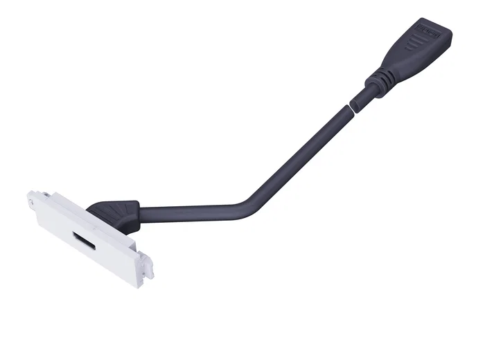 Vision Techconnect Cable HDMI Booster Module 2 m HDMI Tipo A Estándar, Version HDMI 2.0, Hembra Angular, Negro, Blanco, Soporte 3D y 4K 3840x2160