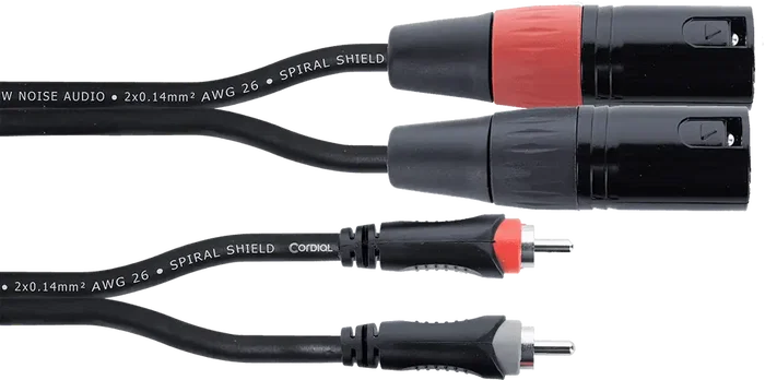 Cordial Cable De Audio Doble Xlr/Rca Macho 1 M