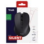 Trust Mydo Ratón Óptico Inalámbrico Silencioso (Reducción Ruido 90%), Ambidiestro, 1800 DPI, 3 Niveles DPI, Negro - Incluye Receptor USB