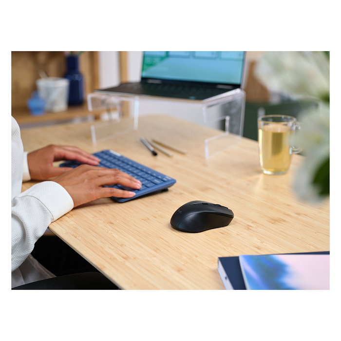Trust Mydo Ratón Óptico Inalámbrico Silencioso (Reducción Ruido 90%), Ambidiestro, 1800 DPI, 3 Niveles DPI, Negro - Incluye Receptor USB