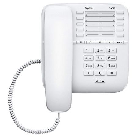 TELÉFONO SOBREMESA SIEMENS GIGASET DA510 BLANCO - 10 TECLAS PROGRAMABLES SELECCIÓN DIRECTA - 4 NIVELES VOLUMEN - RELLAMADA TELÉFONO SOBREMESA SIEMENS GIGASET DA510 BLANCO - 10 TECLAS PROGRAMABLES SELECCIÓN DIRECTA - 4 NIVELES VOLUMEN - RELLAMADA