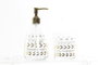 DKD Home Decor Set de Baño Aldea 21 de 2 Piezas Dorado con Detalles de Hojas