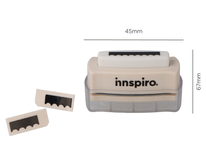 Innspiro Cartucho para Troqueladora de Bordes Intercambiables con Diseño de Olas 10x43mm
