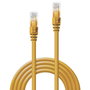 Lindy Cable de Red Cat.6 U/UTP 3m Amarillo, PVC, Soporte 250MHz, Chapado en Oro