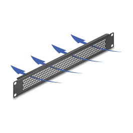 DeLOCK Panel ciego de 19″ con agujeros redondos 1U negro
